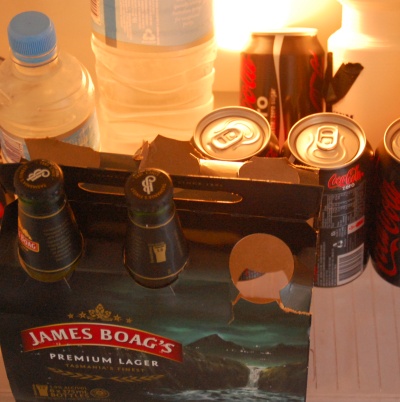 My beer fridge - How the hell did soft drink & water get in there??!