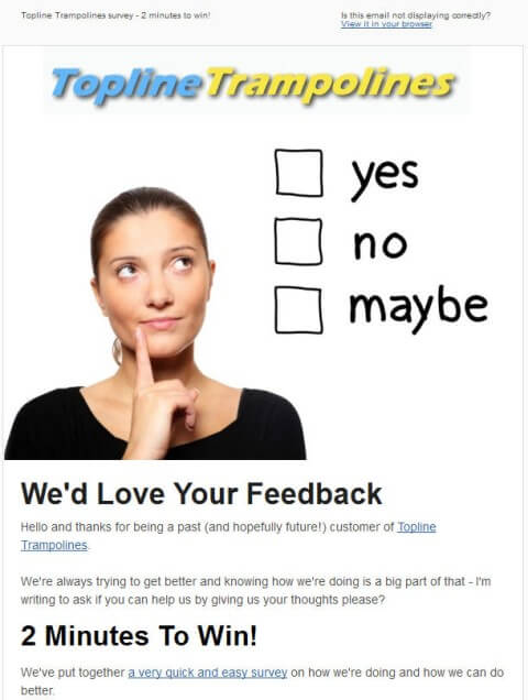 Example Survey Request