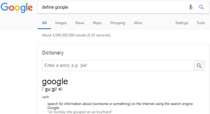 Definition of Google